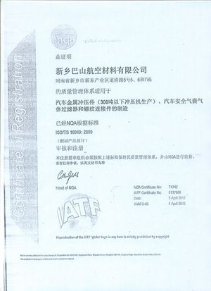 TS16949體系證書(中文)